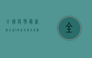 全国疫情最新排名，这5个省市需高度警惕！
