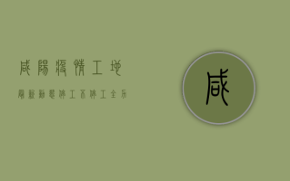 咸阳疫情工地最新动态，停工不停工，全力保障重点项目建设