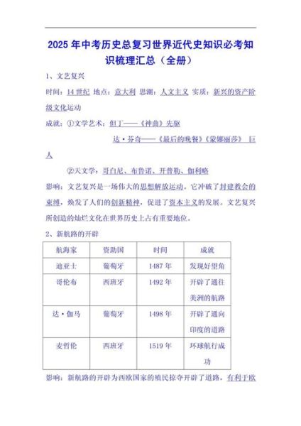 中考历史怎么复习_中考历史重点知识大全
