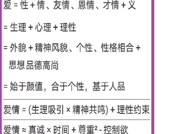 爱情公式有哪些_如何运用历史爱情公式