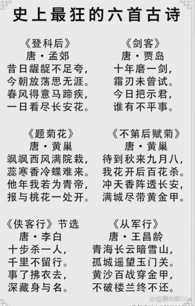 历史诗赋大全有哪些_如何快速背诵