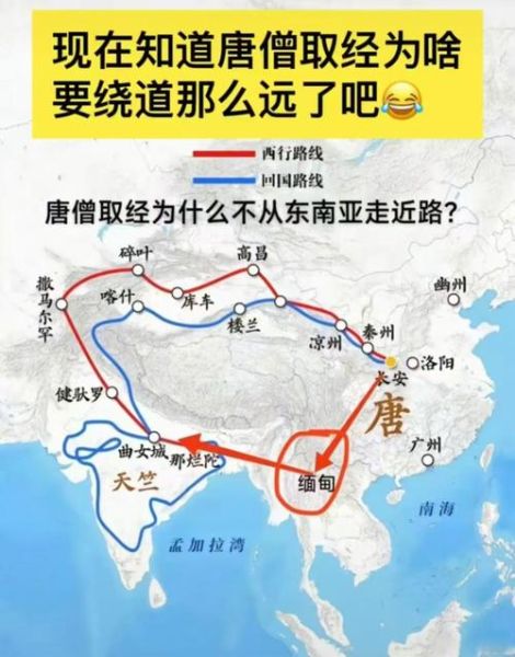 西行历史图片大全_玄奘取经路线地图