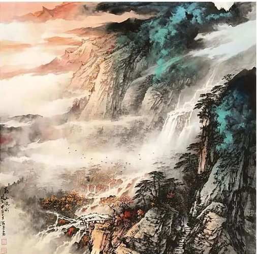 泼彩艺术是什么_泼彩山水画技法