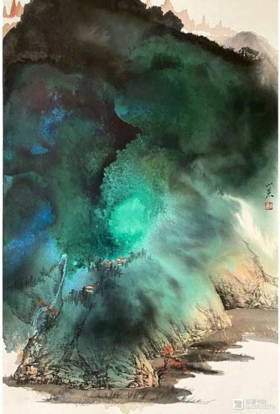 泼彩艺术是什么_泼彩山水画技法