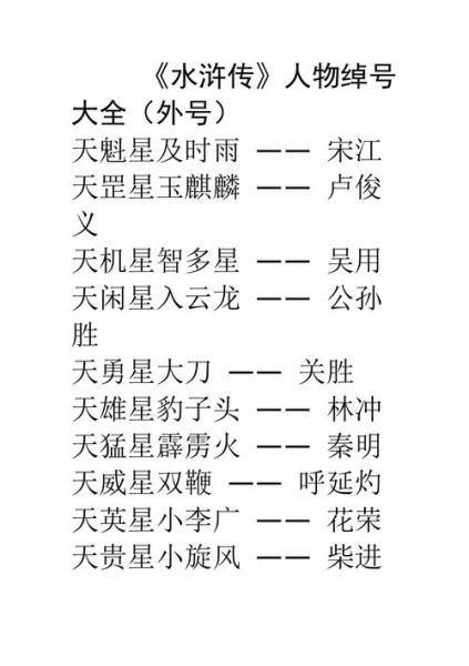 古代绰号大全_绰号是怎么来的