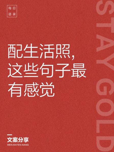 生活照文案怎么写_生活照配什么文字最走心