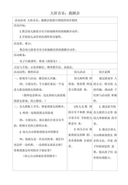 大班艺术音乐教案怎么写_大班音乐活动目标有哪些