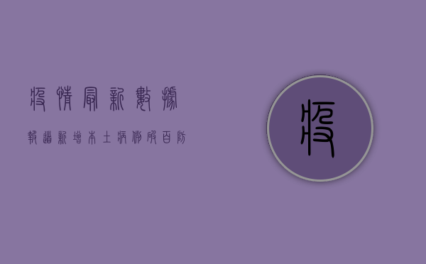 疫情最新数据报道，新增本土病例破百，防控形势依然严峻！