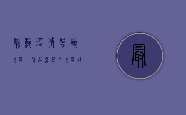 最新疫情风险地区一览，速看，这些地区有调整！