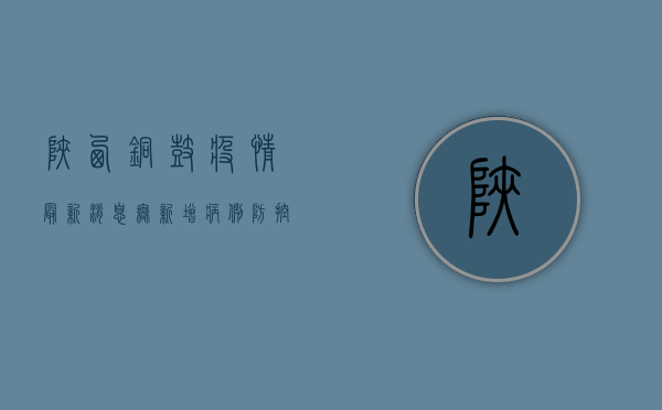 陕西铜鼓疫情最新消息，无新增病例，防控措施持续加强