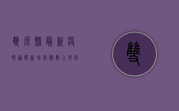 双源县最新疫情通报，新增病例数上升，防控形势依然严峻
