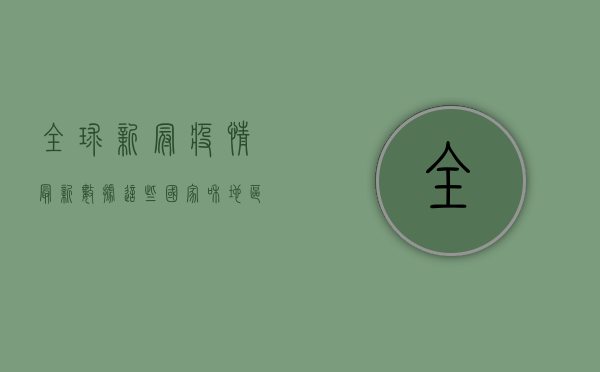 全球新冠疫情最新数据，这些国家和地区形势依然严峻