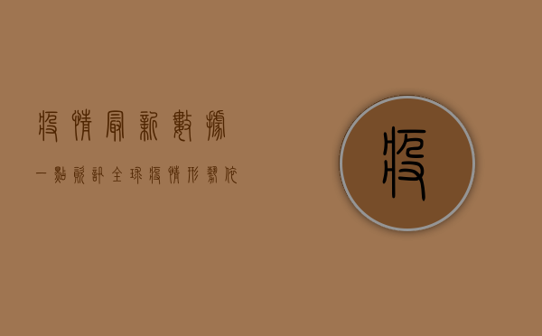 疫情最新数据一点资讯，全球疫情形势依然严峻，我们该如何应对？