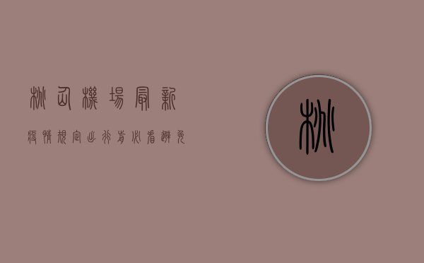 桃仙机场最新疫情规定，出行前必看，避免白跑一趟！