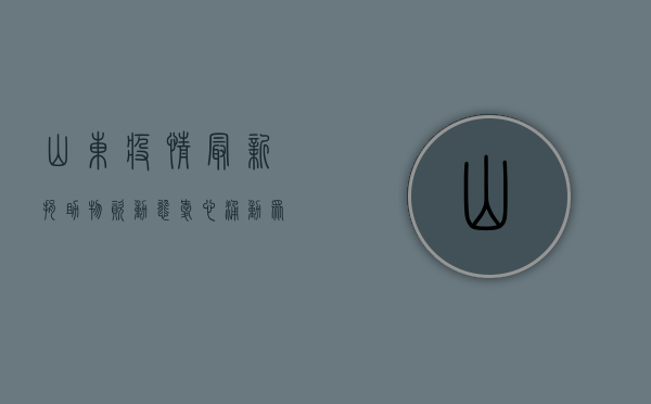 山东疫情最新捐助物资动态，爱心涌动，众志成城！