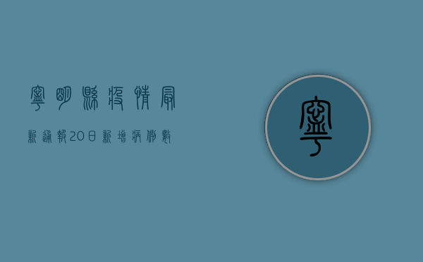 宁明县疫情最新通报，20日新增病例数公布，防控措施全面升级