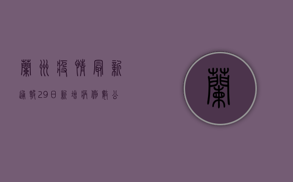 兰州疫情最新通报，29日新增病例数公布，中风险地区调整！