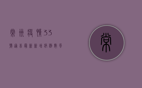 常州疫情33号通告最新，新增病例数、风险区域、防控措施全解析