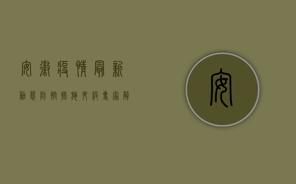 安徽疫情最新动态，防控措施升级，专家解读防控关键点