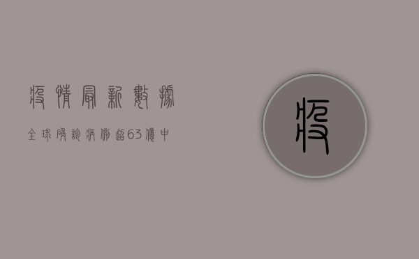 疫情最新数据，全球确诊病例超6.3亿，中国防控措施再显成效！