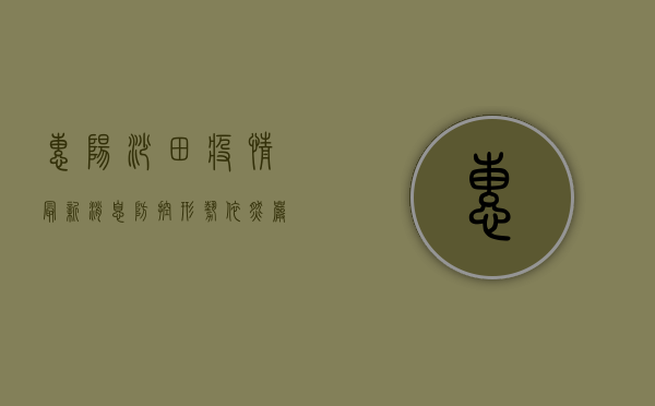 惠阳沙田疫情最新消息，防控形势依然严峻，专家建议科学应对