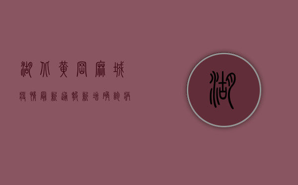 湖北黄冈麻城疫情最新通报，新增确诊病例，封城措施全面升级！