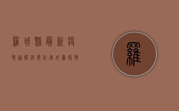罗城县最新疫情通报，病历记录成为疫情防控关键依据