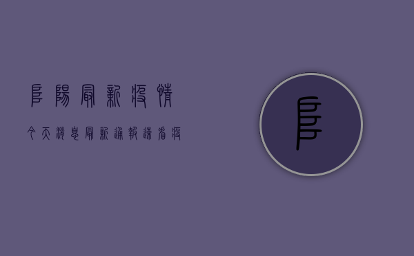 阜阳最新疫情今天消息，最新通报速看，疫情动态全解析！