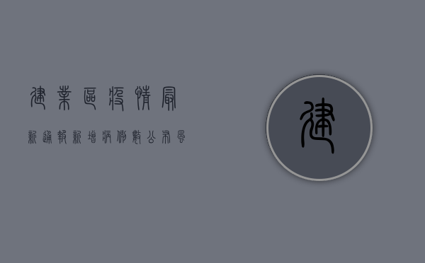 建业区疫情最新通报！新增病例数公布，风险区域调整，速看！