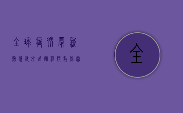 全球疫情最新动态，海外各国疫情数据实时更新