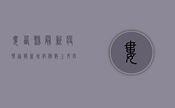 娄西县最新疫情通报，新增病例数上升，防控形势依然严峻